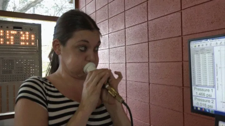 Scarlet Tests Her Lung Capacity and Blowing Pressure