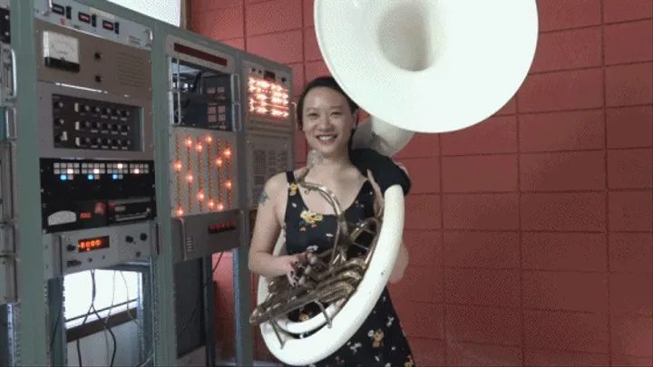 Zoe Tries Out the Sousaphone