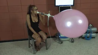 Tylee Blows a 16" Fantasia Balloon to Bursting