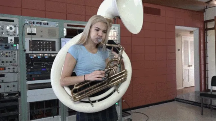 Sophia Experiments with Sousaphone Sounds