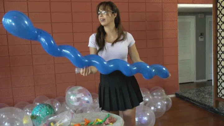 Lucy Blows Up an Assortment of Balloons for the Lab Warming Party - Part II