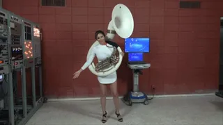 Lucy Experiments with Sousaphone Sounds