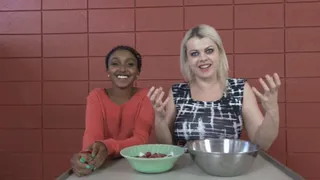 Kiki and Nadia Test Their Cheek Capacity With Grapes