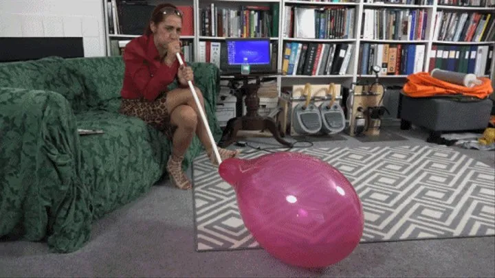 Stefania Blows a Tuf-Tex 14" Round Balloon to Bursting