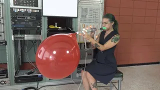 Mia Blows a BSA 17-inch Balloon to Bursting