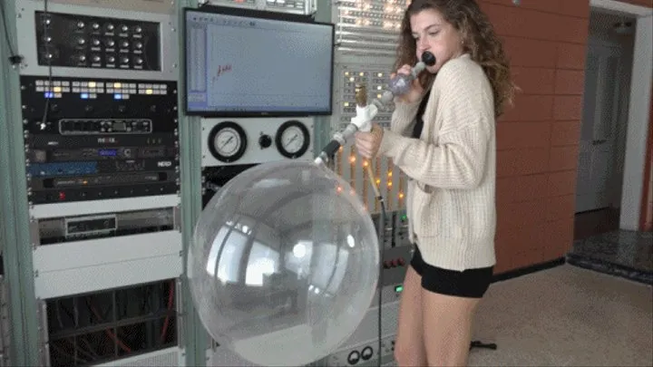 Natalia Blows Up a Plastic Deco Bubble