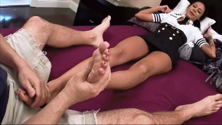 Danica's FootJob Layover