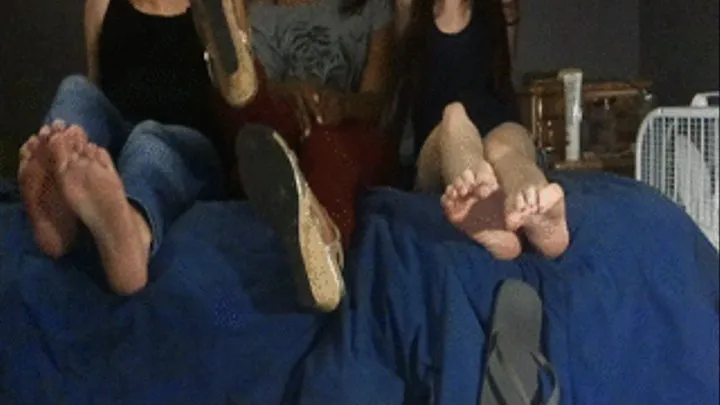 Mary, Desiree, May Anne, show off thier feet