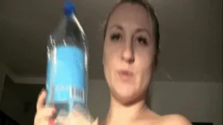 To drink off two liters of water...