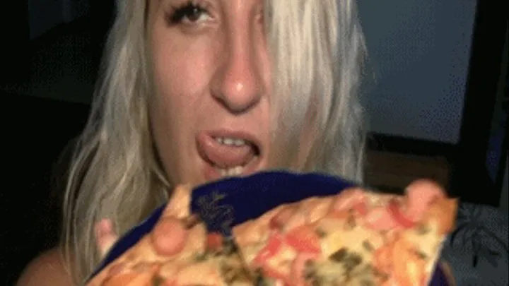 To chew pizza