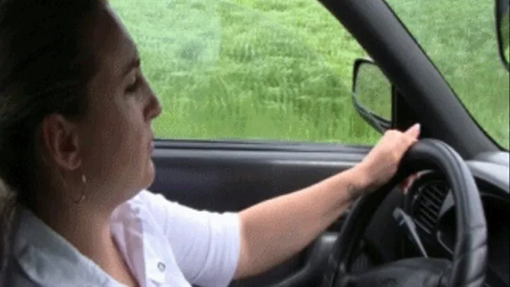 Hiccups in the car and handjob