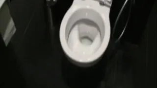 To wash legs in a public toilet the ORDER