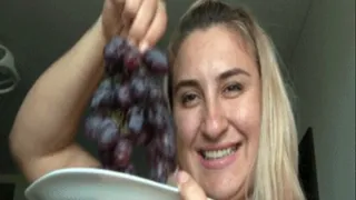 Swallowing large grapes for you, my favorite)