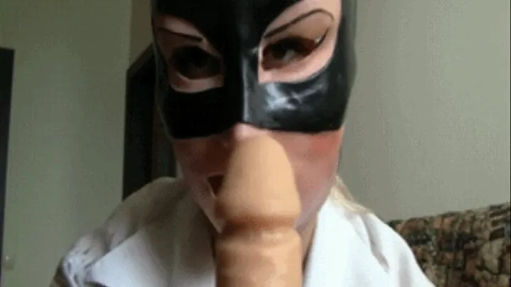 Make a blowjob in the mask.