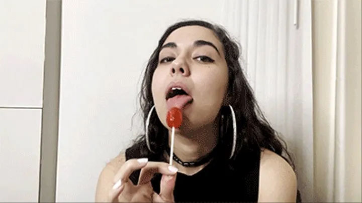 Peko Sucks on a Red Lollipop