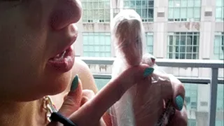 SUFFOCATING PLASTIC WRAPED CHASTITY DOLL VERSION ONE