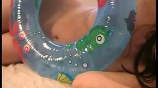 CUMMING ON MY SWIM RING