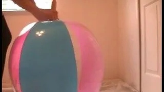 FUCKING A DILDO ON A HUGE BEACH BALL