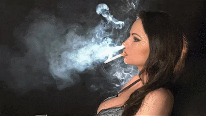 Abbie - DANGLING - Smoking in Bra
