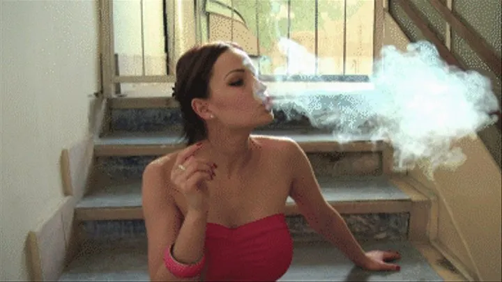 Smoking at the staircase ( very good quality)