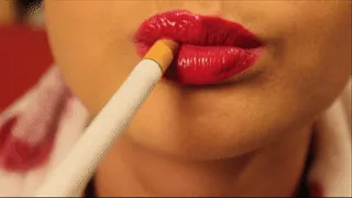 Smoking Close Up Lips 2