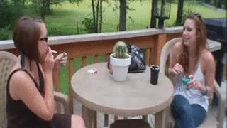 Aubrey & Alyssa Chat While Smoking