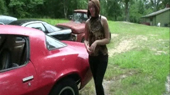 Alyssa Flooding the Camaro