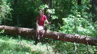 Aubrey Stranded in the Woods...with something!