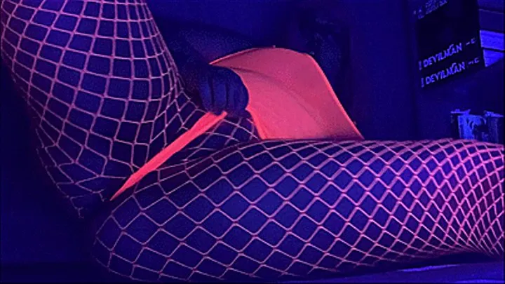 Black Light Tease and Clit Masturbation