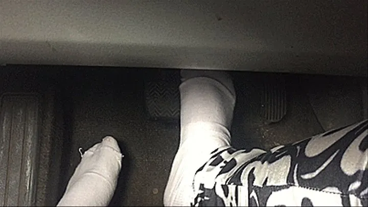 Socks then bare feet driving