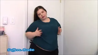 Sexy BBW In Sparkly Teal Sweater