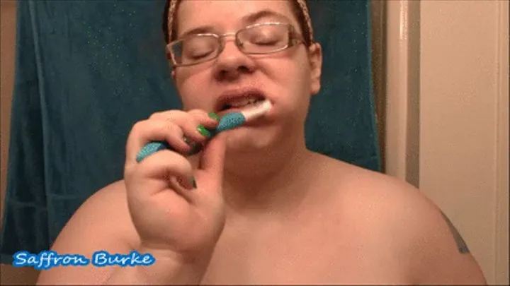 BBW Brushing Teeth With Electric Toothbrush