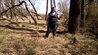 Flashing in Woods by Highway