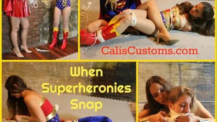 When Superheroines Snap: WW vs SG Bondage Wrestling