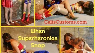 When Superheroines Snap: WW vs SG Bondage Wrestling