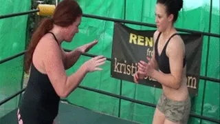 Kristie Etzold vs Cheyenne competitive female grappling part 3 mobile