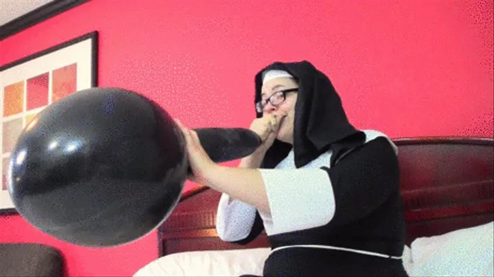 Nun Blows Holy Spirit into GL-500 feat. Step-Sister Layla Moore (Mad mouth inflation!)