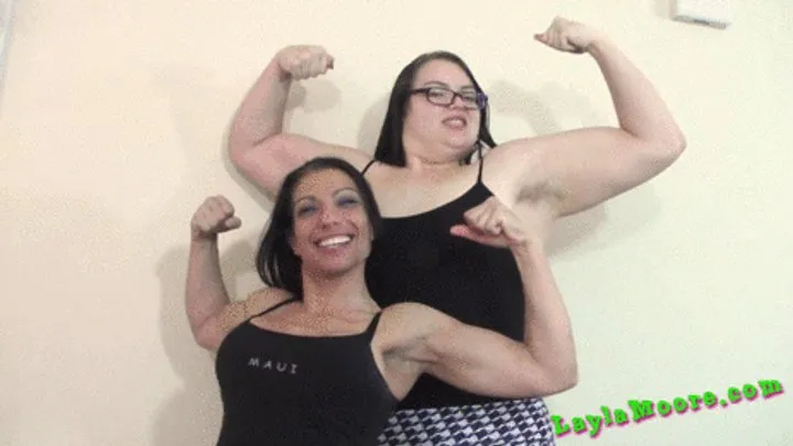 Bicep Flexing Beauties with Layla Moore & Alexis Rain