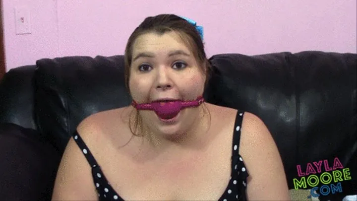 Intense 6 Gag Self Bondage Struggle of Layla Moore (19.99/ 30 min. limited discount )