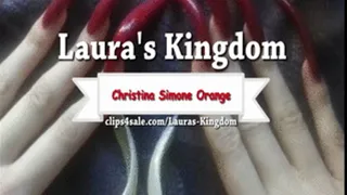 Christina Simone Claws Orange!