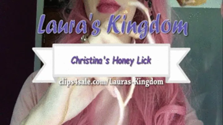 Christina Licks Honey!