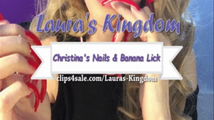 Christina Simone's Banana & Red Nails Lick!