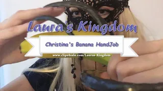 Christina's Banana Handjob!
