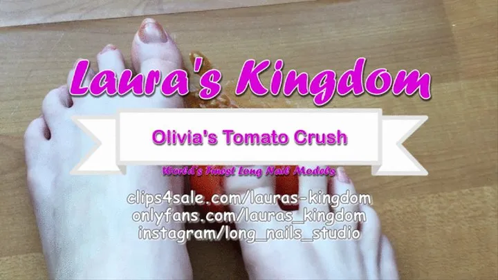 Olivia's Long Toenails Tomato Crush