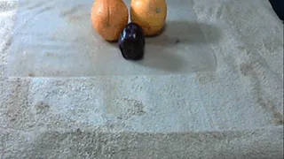 Crushing 2 oranges and 1 plum
