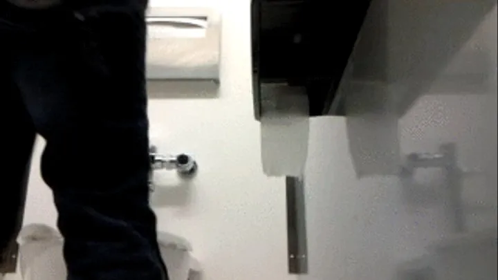 Pee and toilet sitting at work