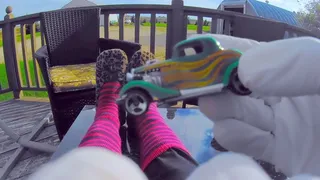 Shrunken man tiny cars and candybars (Giantess Onyx shrinking fetish video download)