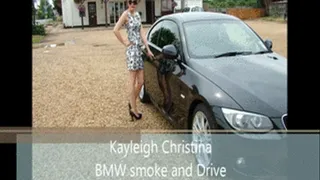 Kayleigh Christina Smoke and drive in the BMW Large