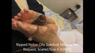 Ripped Nylon Oily Solefuck Milking Fan Request - Scarlet (Lotus) (Cam2)