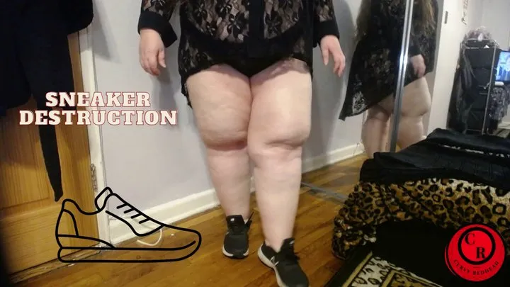 Sneaker Destruction - CurvyRedhead